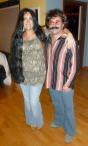 Our Sonny and Cher costumes from last year's halloween party -- already working on this year's