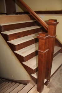 A side-view of the stairs.